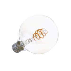 Prios Smart LED globe lamp 2ks E27 G95 4,9W clear amber Tuya
