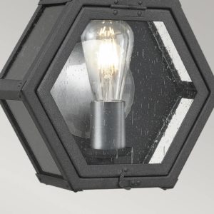 Venkovní nástěnné svítidlo Heath šířka 26,7 cm černá