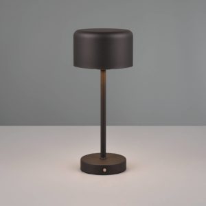 Nabíjecí stolní lampa Jeff LED, matně černá, výška 30 cm, kovová