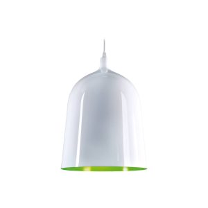 Aluminor Bottle závěsné světlo Ø28cm, bílá, zelená