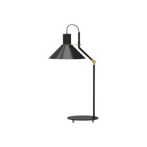 Aluminor Zinga stolní lampa, černá, mosazný detail