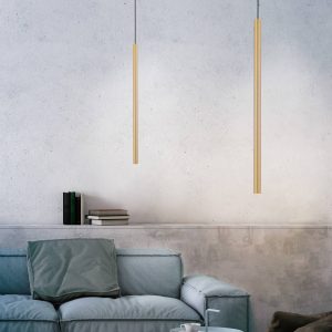 Paul Neuhaus Flétna LED závěsné svítidlo 1 světlo mosazné