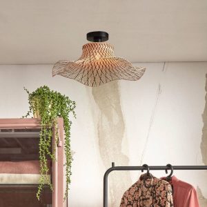 GOOD & MOJO Ibiza stropní svítidlo Ø 50cm přírodní/černá