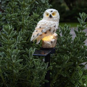 LED solární světlo Owl se zapichovacím hrotem