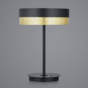 Stolní lampa LED Mesh, dotykový stmívač, černá/zlatá