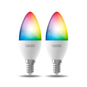 Calex Smart LED svíčka E14 B35 4,9W CCT RGB sada 2 ks