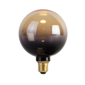 E27 stmívatelná LED lampa G125 černá zlatá 3,5W 80lm 1800K