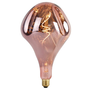 E27 stmívatelná LED lampa A165 růžová 6W 80 lm 1800K