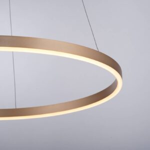 Závěsné svítidlo Ritus LED, Ø 58,5 cm, matná mosaz