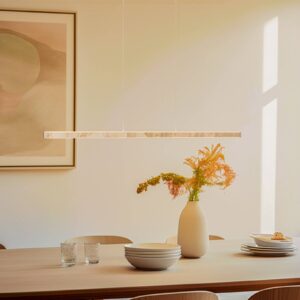 Quitani Zino LED závěsné světlo břidlicově zlaté 114 cm