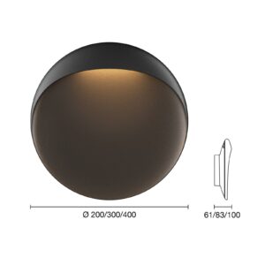 Nástěnné svítidlo Louis Poulsen Flindt Ø30cm černé 2 700 Kč