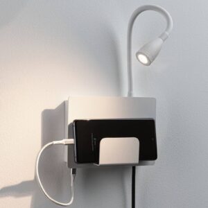 Paulmann Halina USB LED nástěnné, rameno bílá