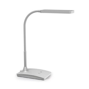 LED stolní lampa MAULpearly, CCT stmívatelná stříbrná