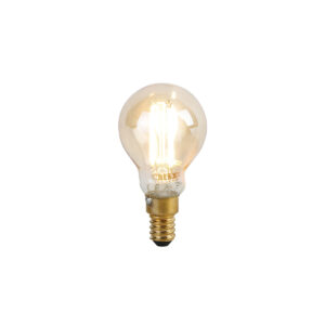 Chytrá E14 LED lampa P45 zlatá 4,9W 470 lm 1800-3000K
