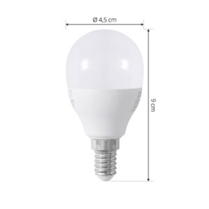 Prios Smart LED kapková lampa E14 4,9W Tuya WLAN matná CCT
