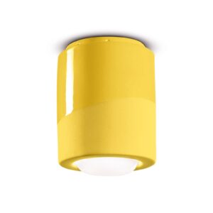 Stropní svítidlo PI, válcové, Ø 12,5 cm žluté