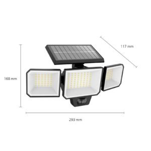 Solární nástěnné svítidlo Philips LED Nysil, 3 světla, senzor