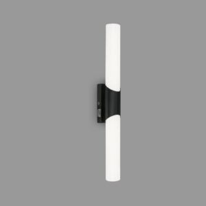 Koupelnové a zrcadlové světlo Klak Brilo, černé, 47 cm