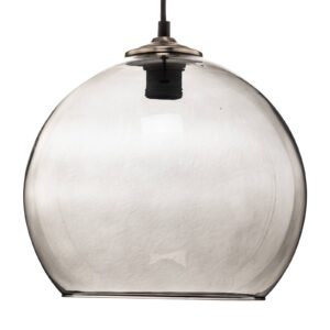 Závěsná lampa koule skleněná koule stínítko kouřově šedá Ø 30cm