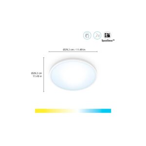 WiZ SuperSlim LED stropní světlo CCT Ø29cm bílé