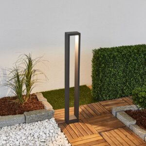 Lucande Jupp LED závěsná lampa, grafitově šedá, hliník, 90 cm