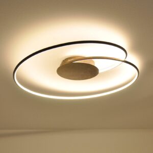 Lindby LED stropní svítidlo Joline, rezavě hnědá, 74 cm, kov