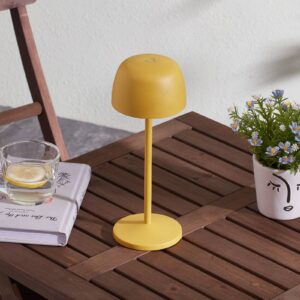 Nabíjecí stolní lampa Lindby LED Arietty, žlutá