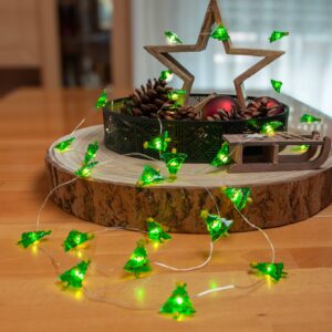 Lindby LED pohádkové osvětlení Motje, vánoční stromky, 320 cm, IP20