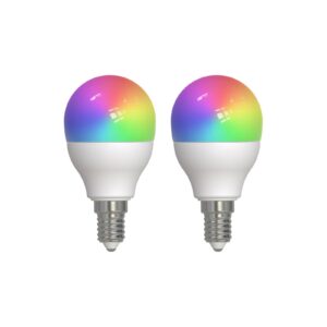 LUUMR Smart LED kapková lampa, E14, 4,9W, CCT, RGB, Tuya, 2 kusy