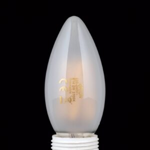 LED žárovka E14 C35, matná, 2W, 2 700 K, 180 lm, stmívatelná
