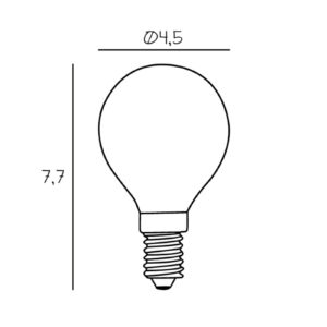 LED žárovka libovolná, E14 matná 2,5 W 2 700 K stmívatelná