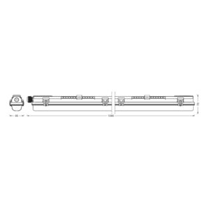 Svítidlo LEDVANCE Submarine PCR 120 G13 T8 13,5 W odolné proti vlhkosti