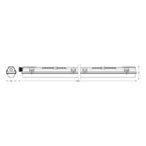 Svítidlo LEDVANCE Submarine 150 PCR G13 T8 840 20 W odolné proti vlhkosti