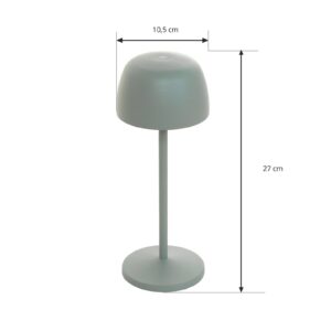 Nabíjecí stolní lampa LED Lindby Arietty, šalvějově zelená, sada 2 kusů