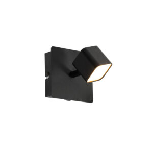 Moderní nástěnné svítidlo černé včetně LED s vypínačem – Nola